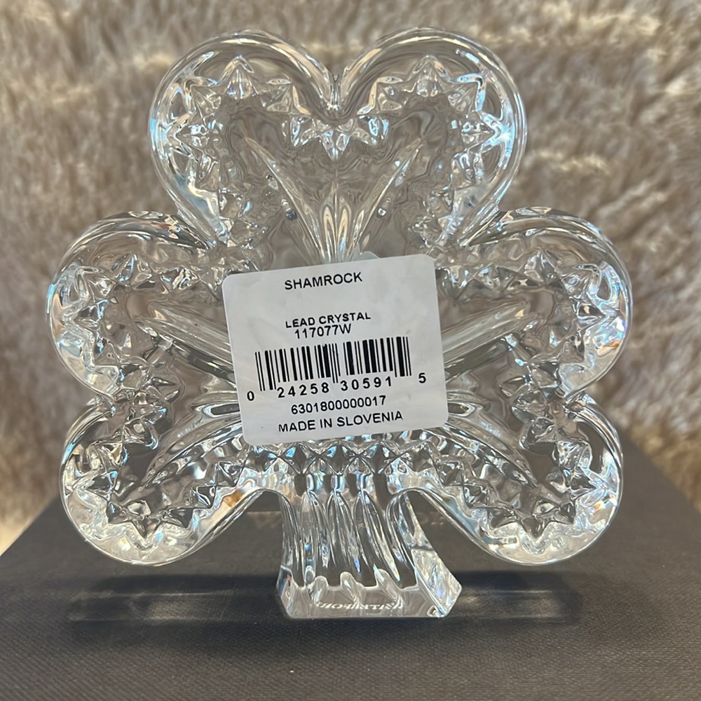 WATERFORD Crystal Shamrock - Picture 4 of 11